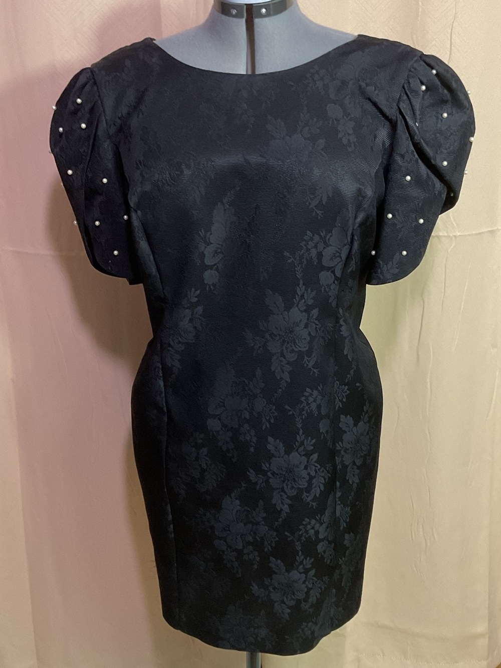 After Dark Vintage 1980’s Jacquard Cocktail Sheath Dress